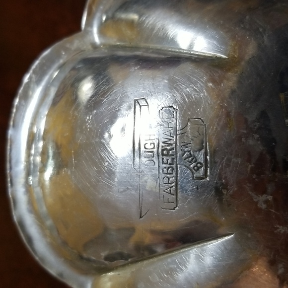 FARBERWARE BERRIES BUDS N LEAVES DISH STAMPED BKLY ALUMINUM - Picture 4 of 6